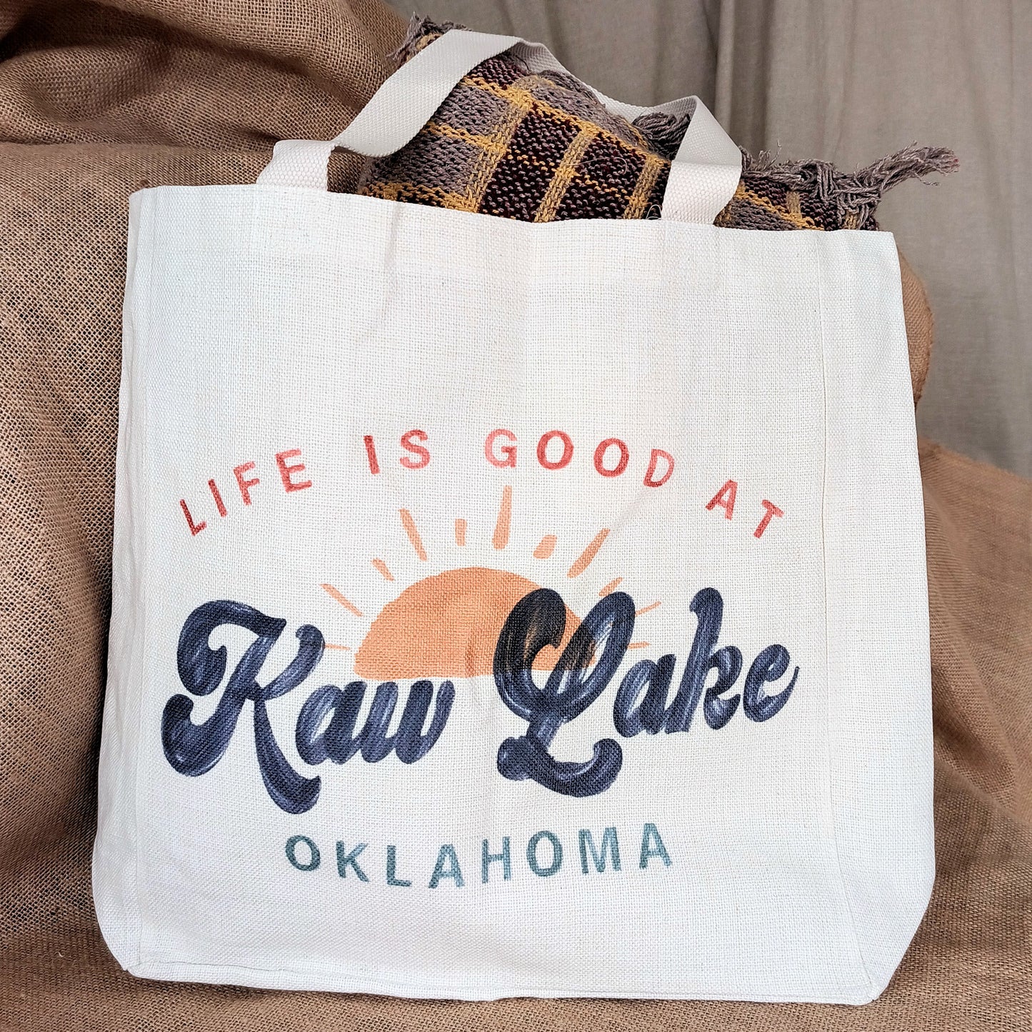 Life At Lake Tote Bag