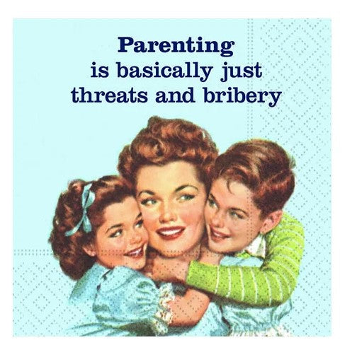 Cocktail Napkins - Threats and Bribery