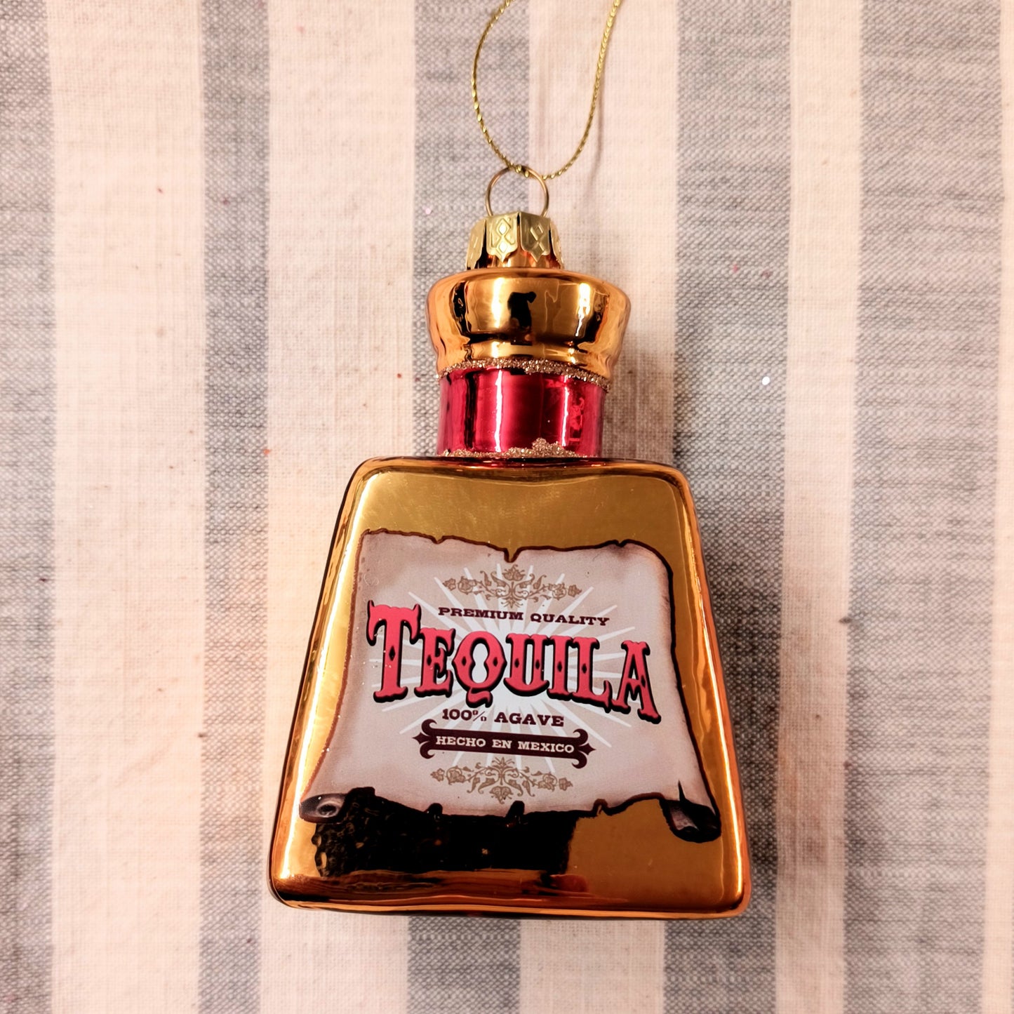 Glass Alcohol Bottle Ornament