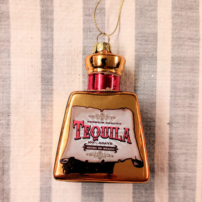 Glass Alcohol Bottle Ornament