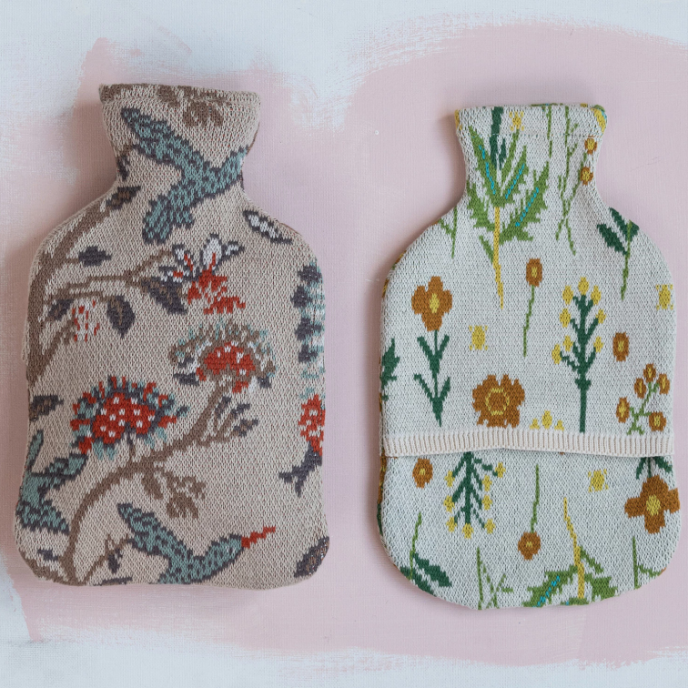 Cotton Knit Covered Hot Water Bottle