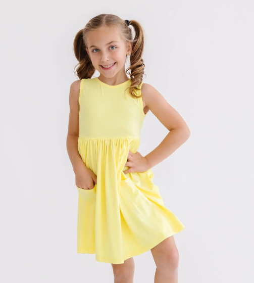 Yellow Tank Twirl Dress