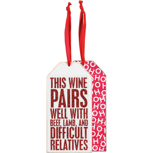 Wine Pairs Bottle Tag