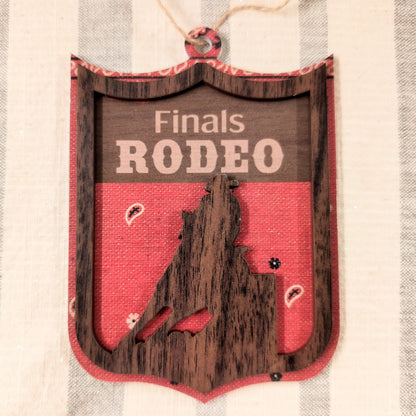 Wooden Finals Rodeo Ornament