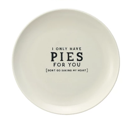 Stoneware Plate w/ Saying