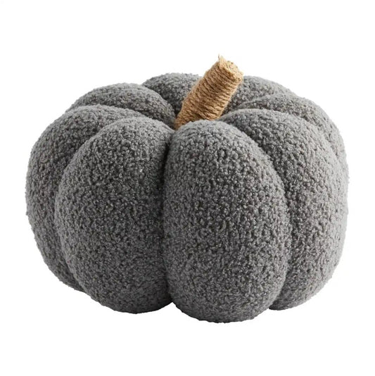 Lg Grey Shearling Pumpkin