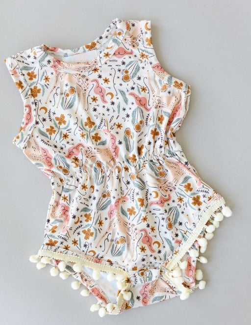 Unicorn Soiree Pom Pom Romper