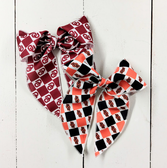Check Pattern OU or OSU Hairbow