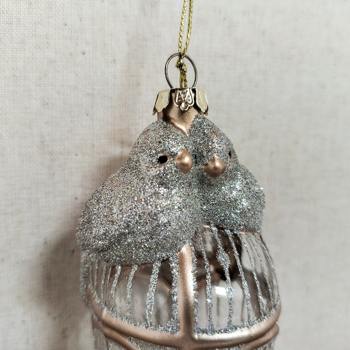 Glass Birdcage Ornament
