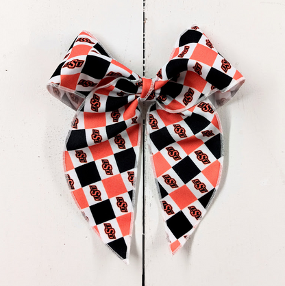 Check Pattern OU or OSU Hairbow