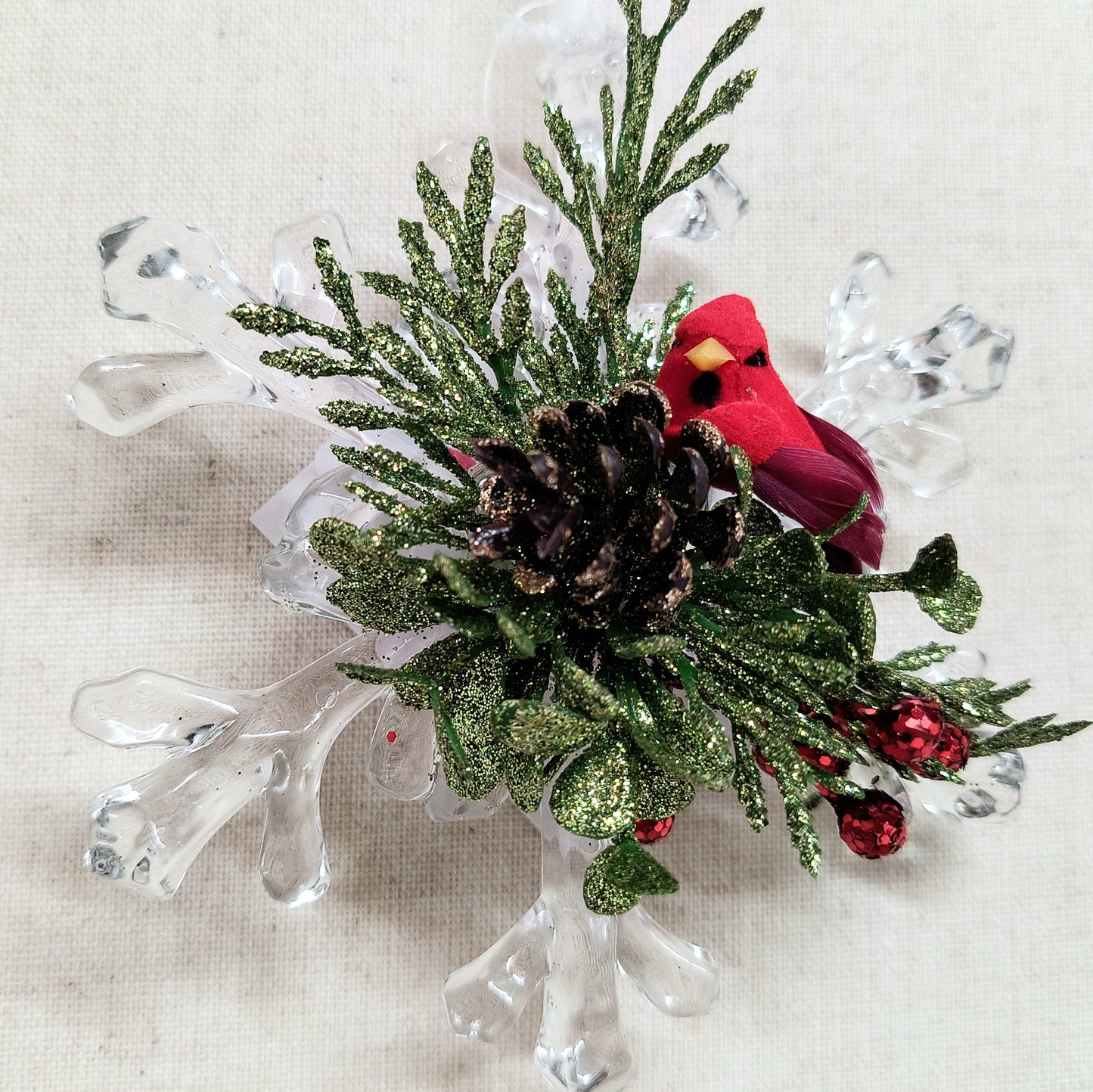 Snowflake w/ Cardinal