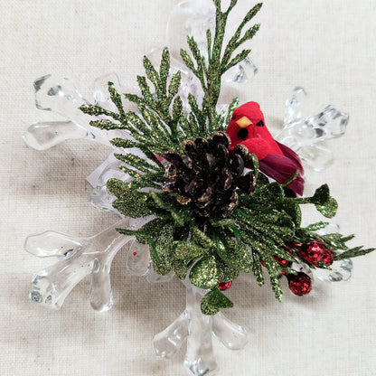 Snowflake w/ Cardinal