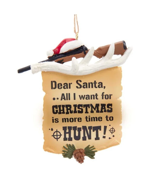 Hunting Letter Ornament