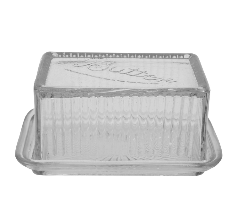 Pressed Glass Butter Dish