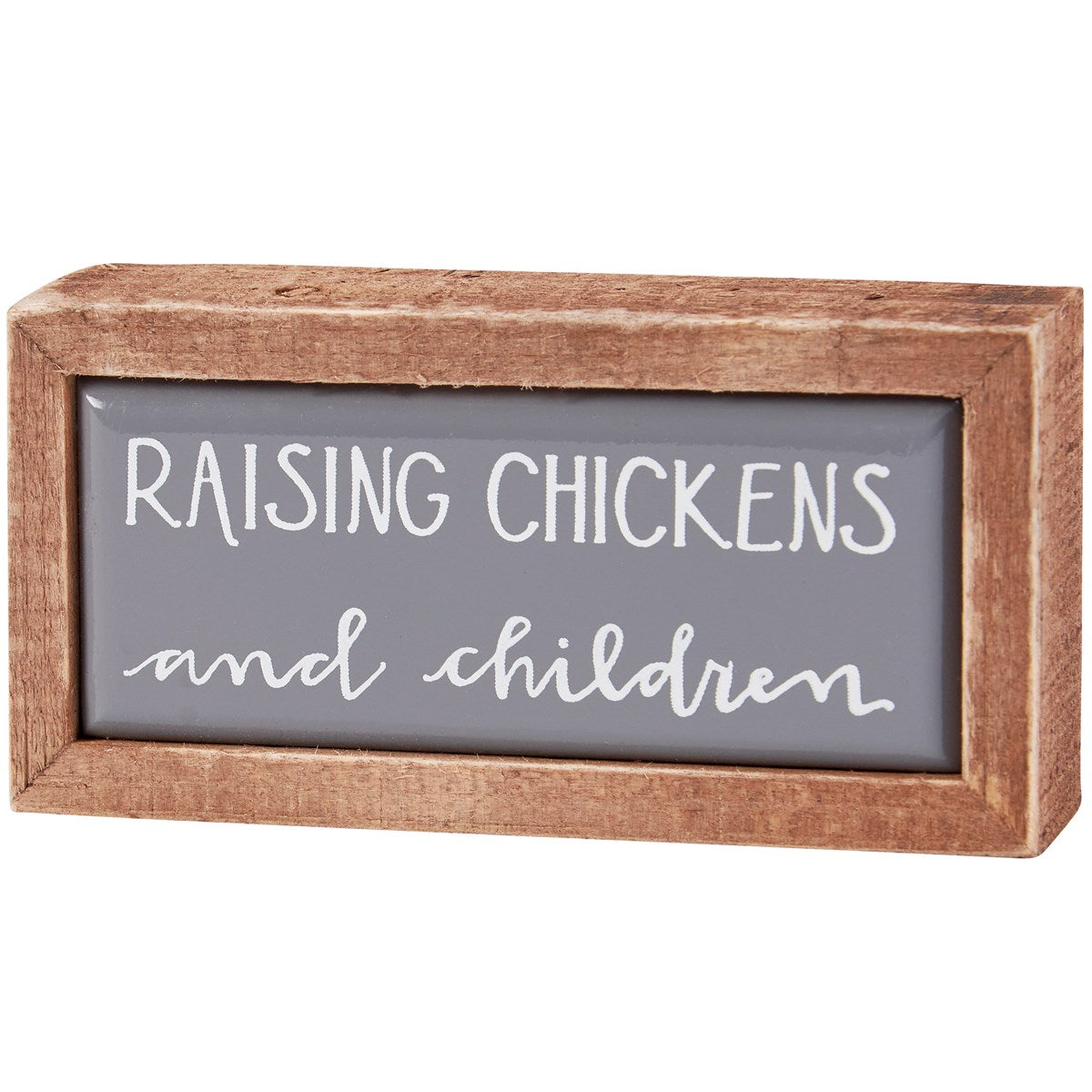 Chickens And Children Box Sign Mini