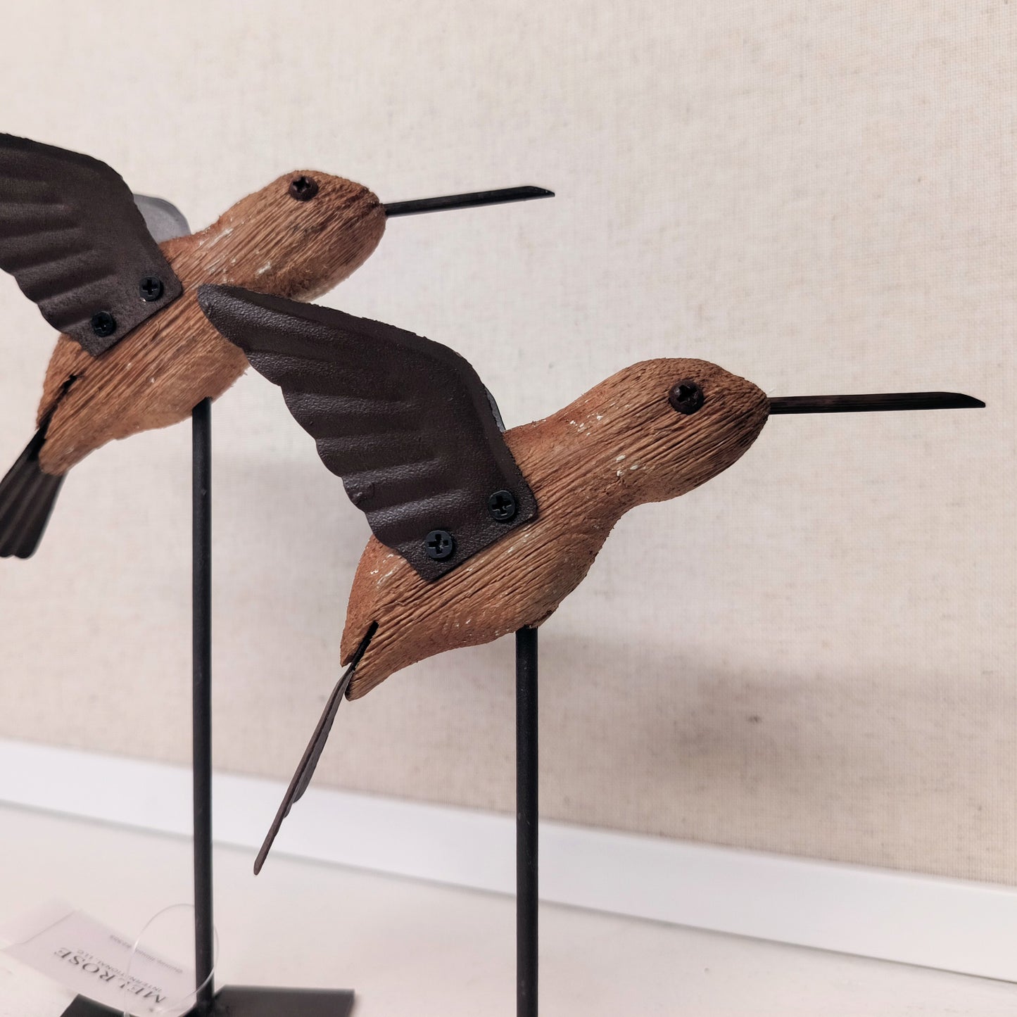 Wood/Iron Hummingbird Decor