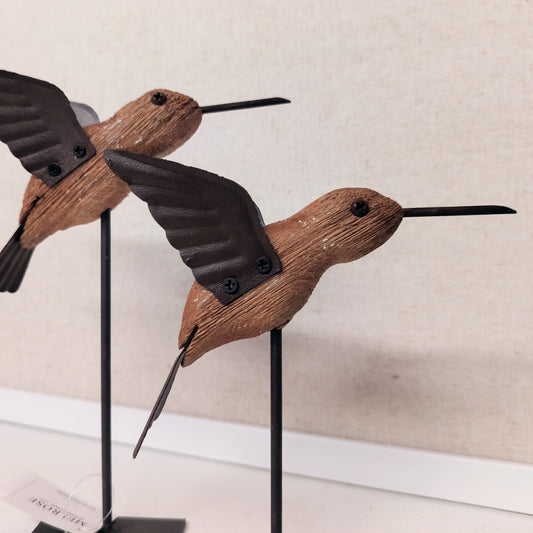 Wood/Iron Hummingbird Decor