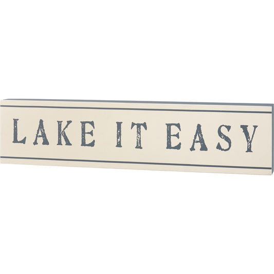 Lake It Easy Box Sign