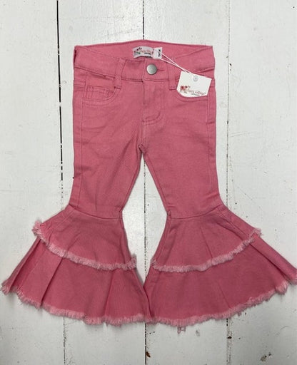 Pink Denim Flares