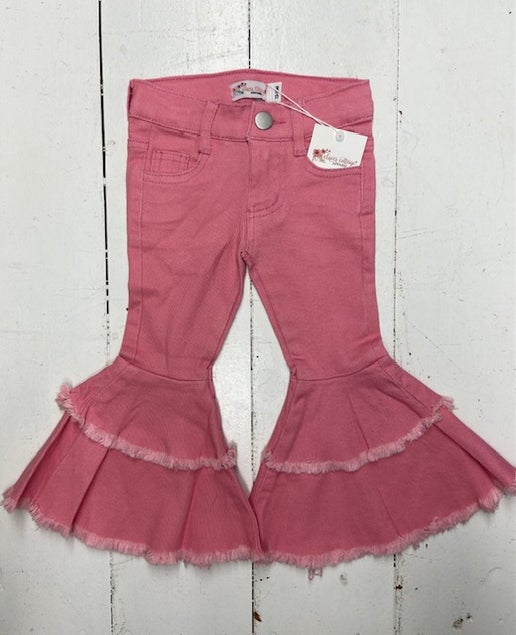 Pink Denim Flares