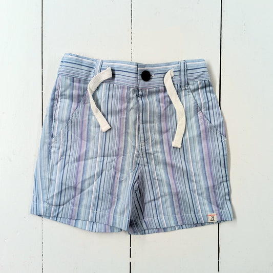 Multi-Blue Striped Shorts