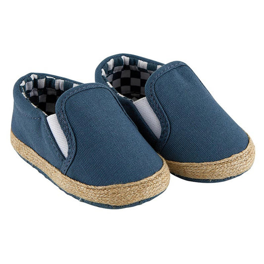 Slip-On Blue Canvas Baby Shoes