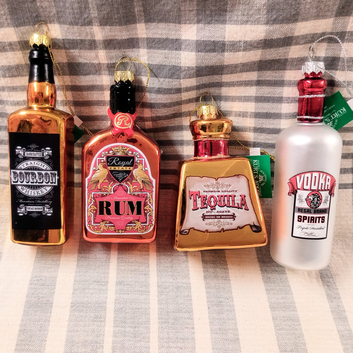 Glass Alcohol Bottle Ornament