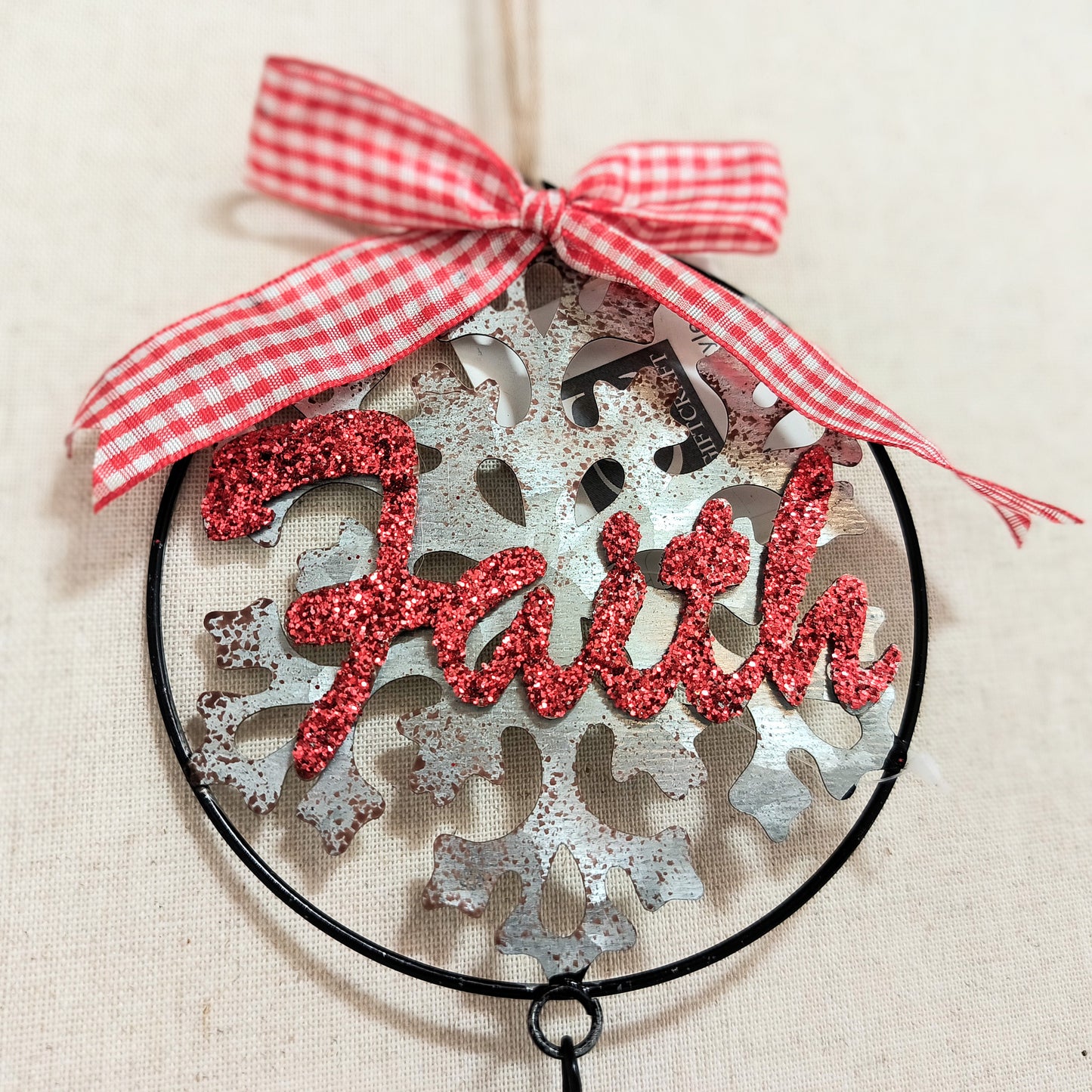Metal Faith Ornament w/ Bell