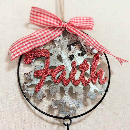 Metal Faith Ornament w/ Bell