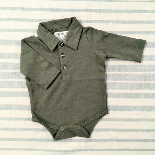 Polo Onesie - Sage Green