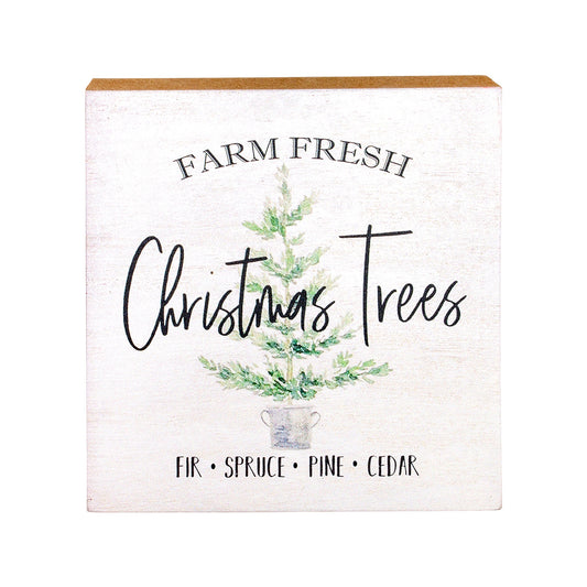 Christmas Tree Block Sign