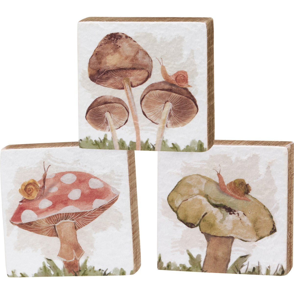 Block Sign Set - Mushrooms