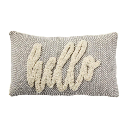 Hello Tufted Pillow