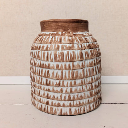 Striped Ceramic Vase