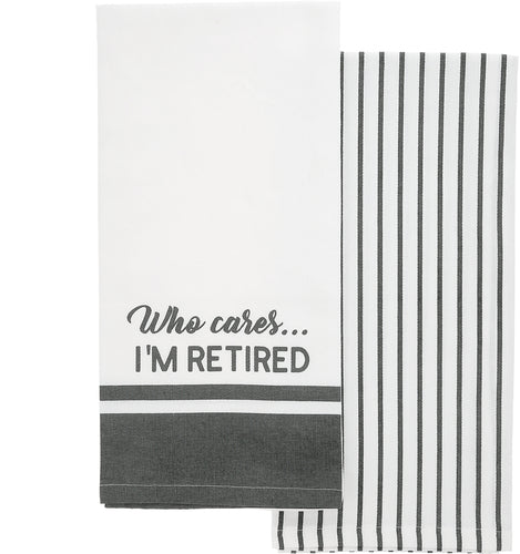 Tea Towel Gift Set - "Who Cares"