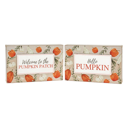 Pumpkin Block Sign