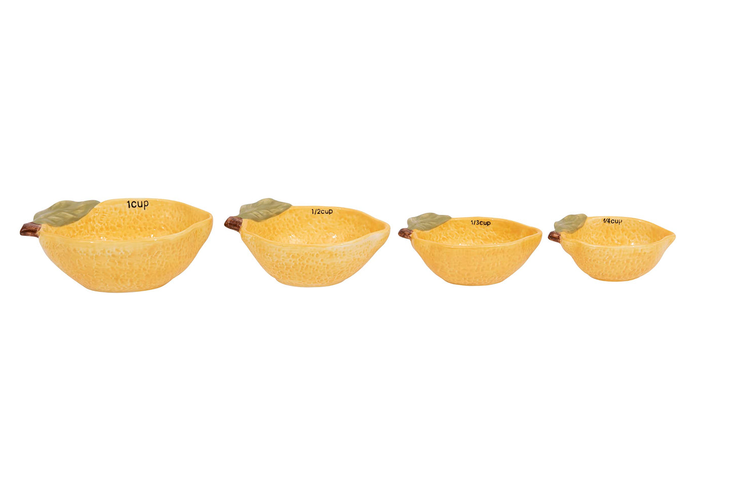 Stoneware Lemon Measuring Cups