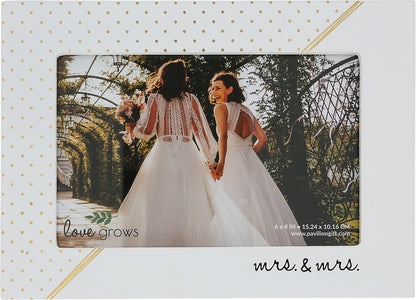 Mrs. & Mrs. 4x6 Photo Frame
