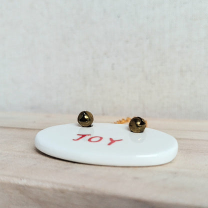 Ceramic Christmas Word Ornament