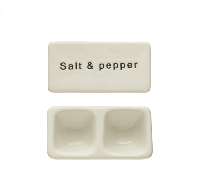 Stoneware S&P Pinchpot w/ Lid