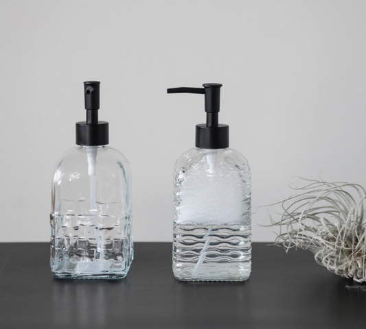 Pressed Glass Soap Dispenser