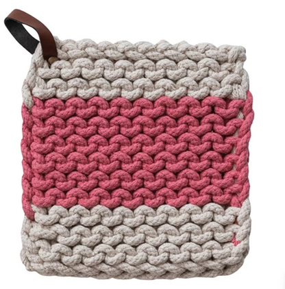 Square Crochet Pot Holder w/ Loop