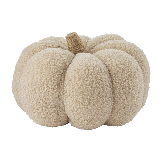 Lg Cream Shearling Pumpkin