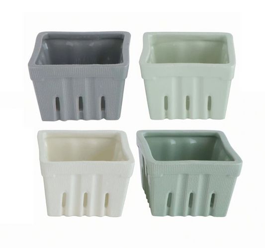 Stoneware Berry Basket