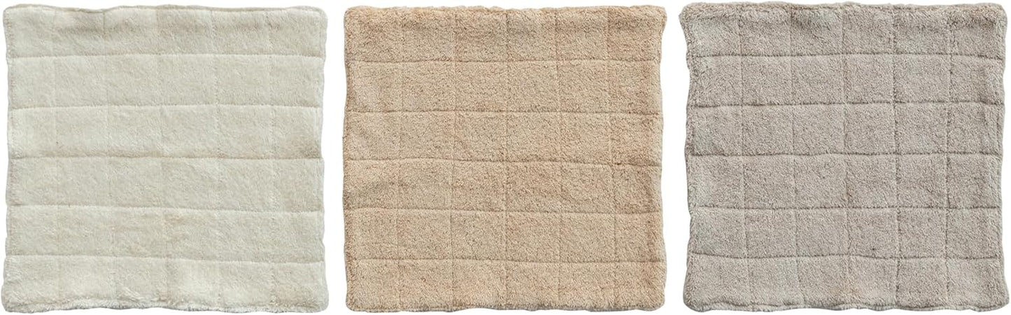 Quilted Cotton Terry Wash Cloth w/ Loop