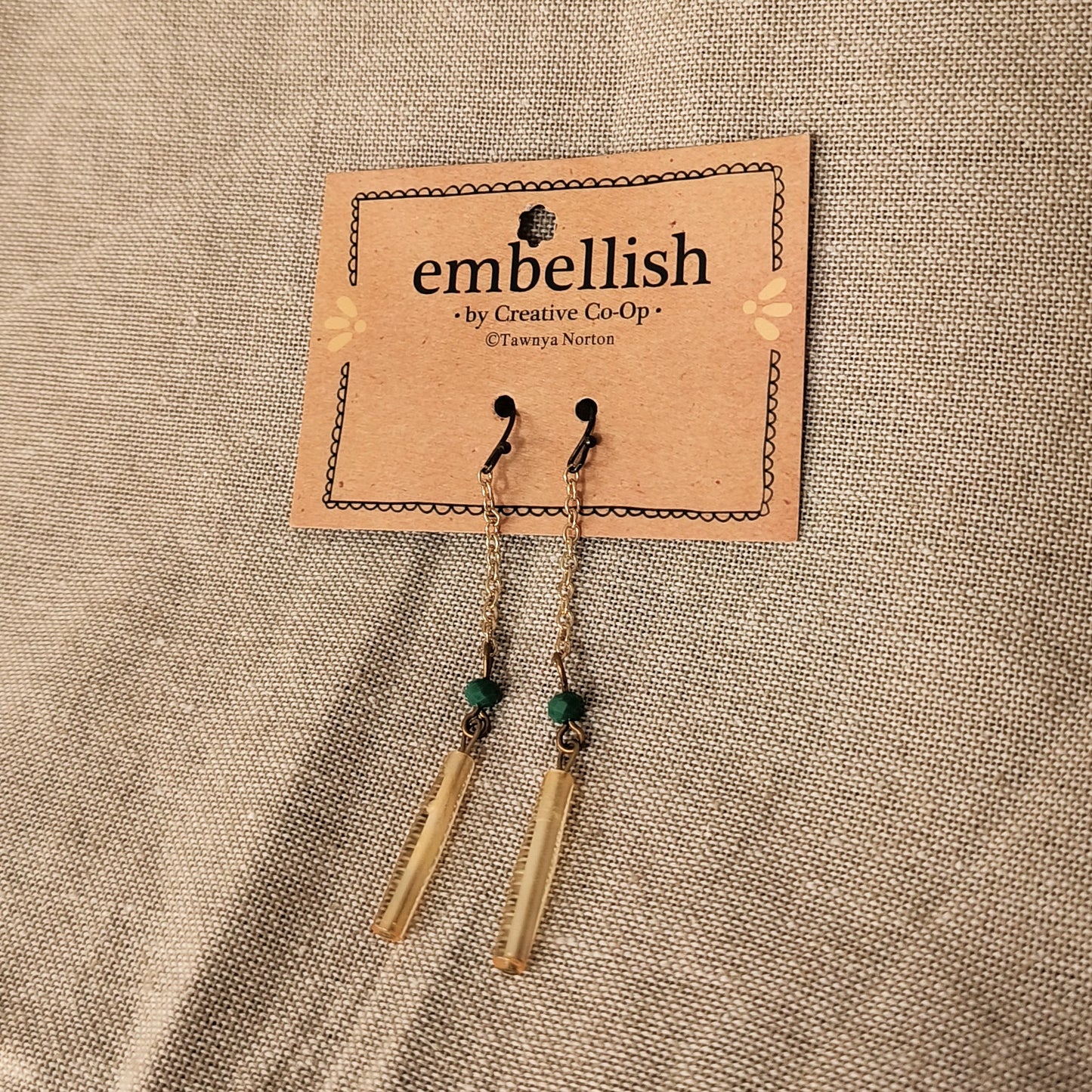 3" Bead Dangle Earrings