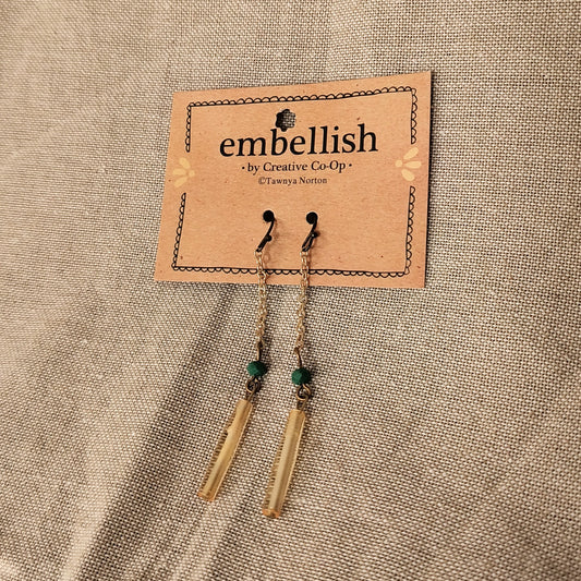3" Bead Dangle Earrings