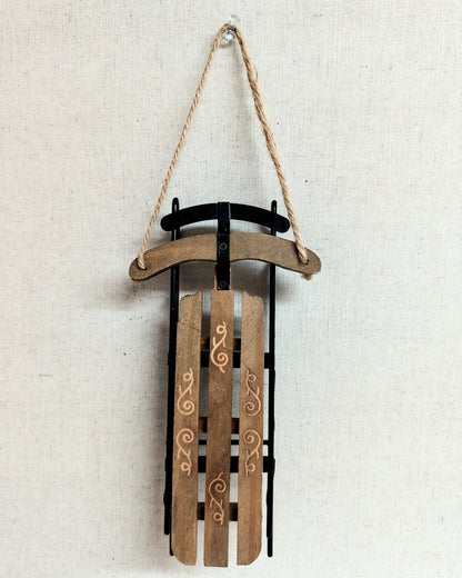 Wood Sled Ornament