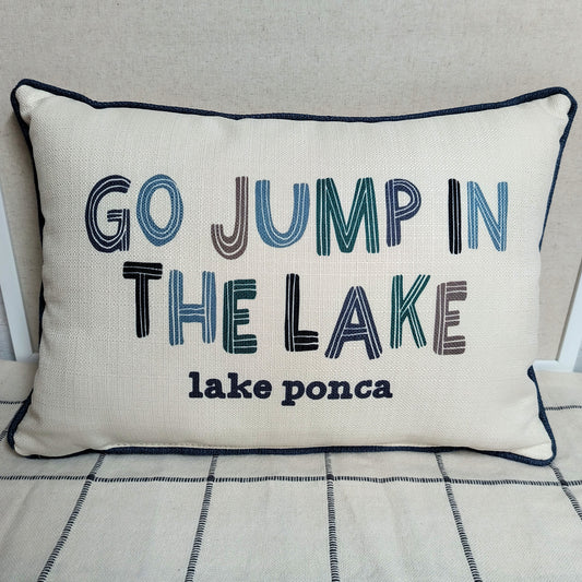 Jump In The Lake Ponca Pillow