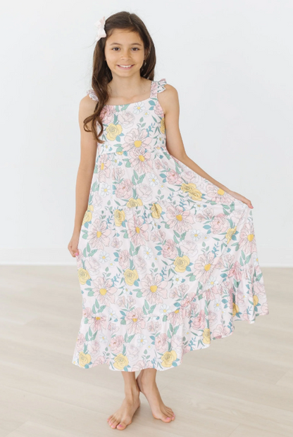 Autumn Breeze Ruffle Maxi Dress